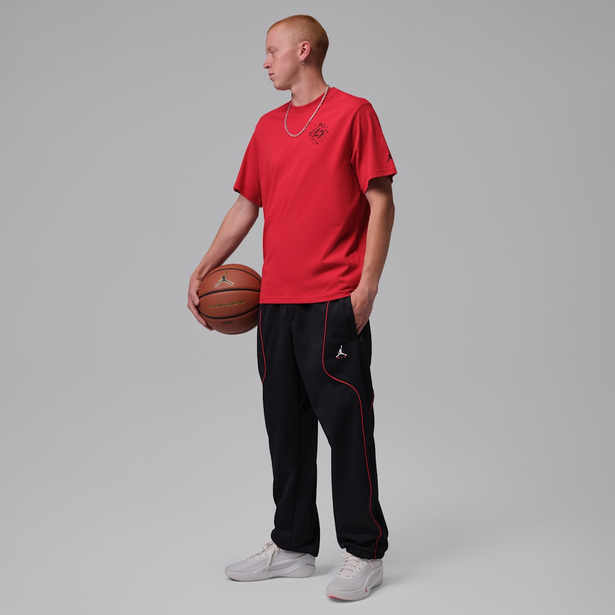Luka 5 "Ghost" Basketball Shoes - Swan/Phantom/White/Picante Red - Image 10