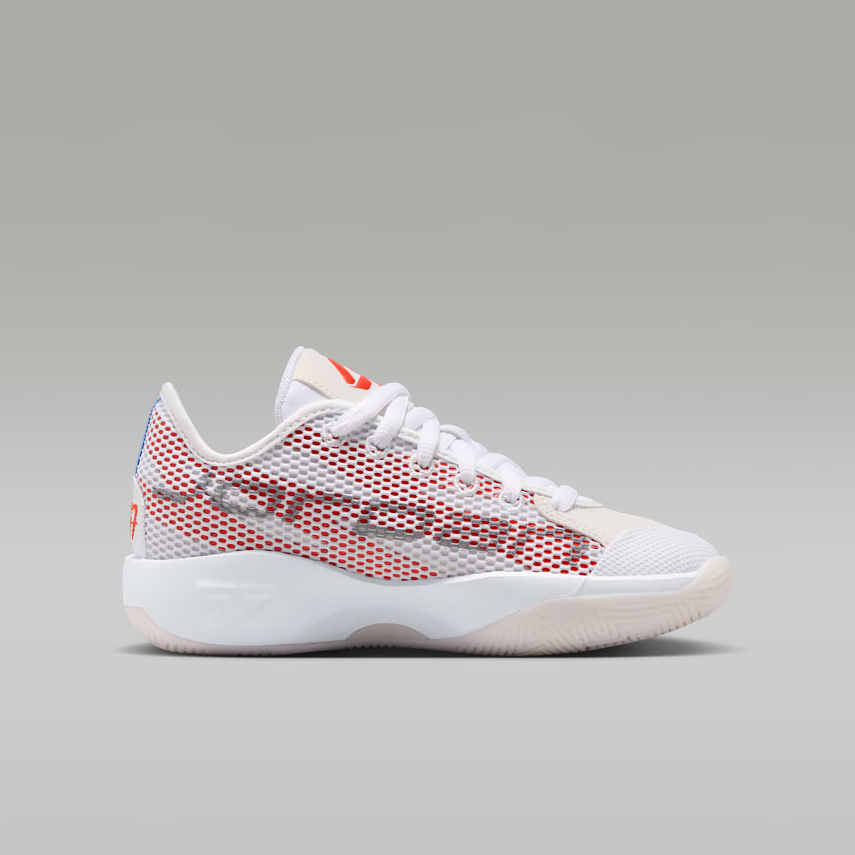 Jordan Luka 77 "Ghost" Big Kids' Shoes - White/Swan/Picante Red - Image 3