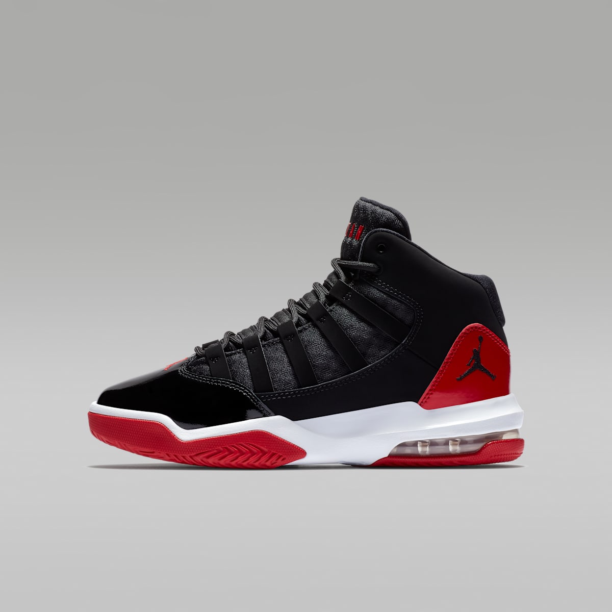 Jordan Max Aura Big Kids' Shoes - Black/Gym Red/White/Black