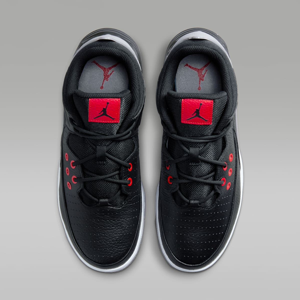 Jordan Max Aura 5 Men's Shoes - Black/White/Cement Grey/University Red - Image 4