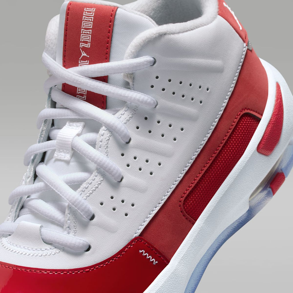 Jordan Max Aura 7 Big Kids' Shoes - White/Gym Red/Black/White