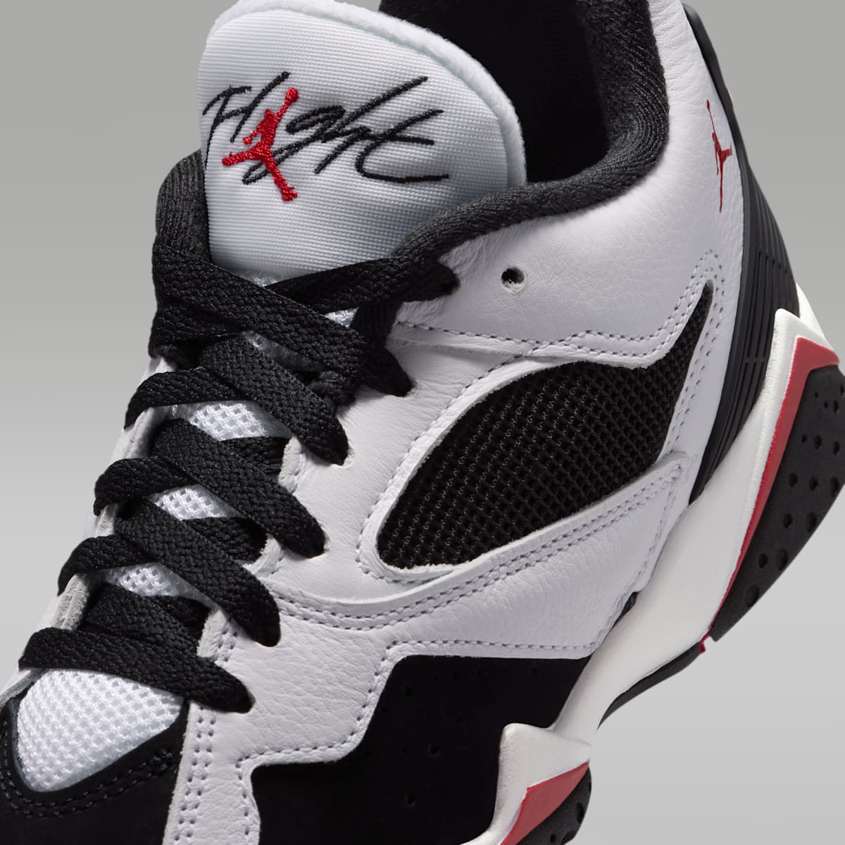 Air Jordan MVP 92 Big Kids' Shoes - White/Black/Gym Red - Image 7