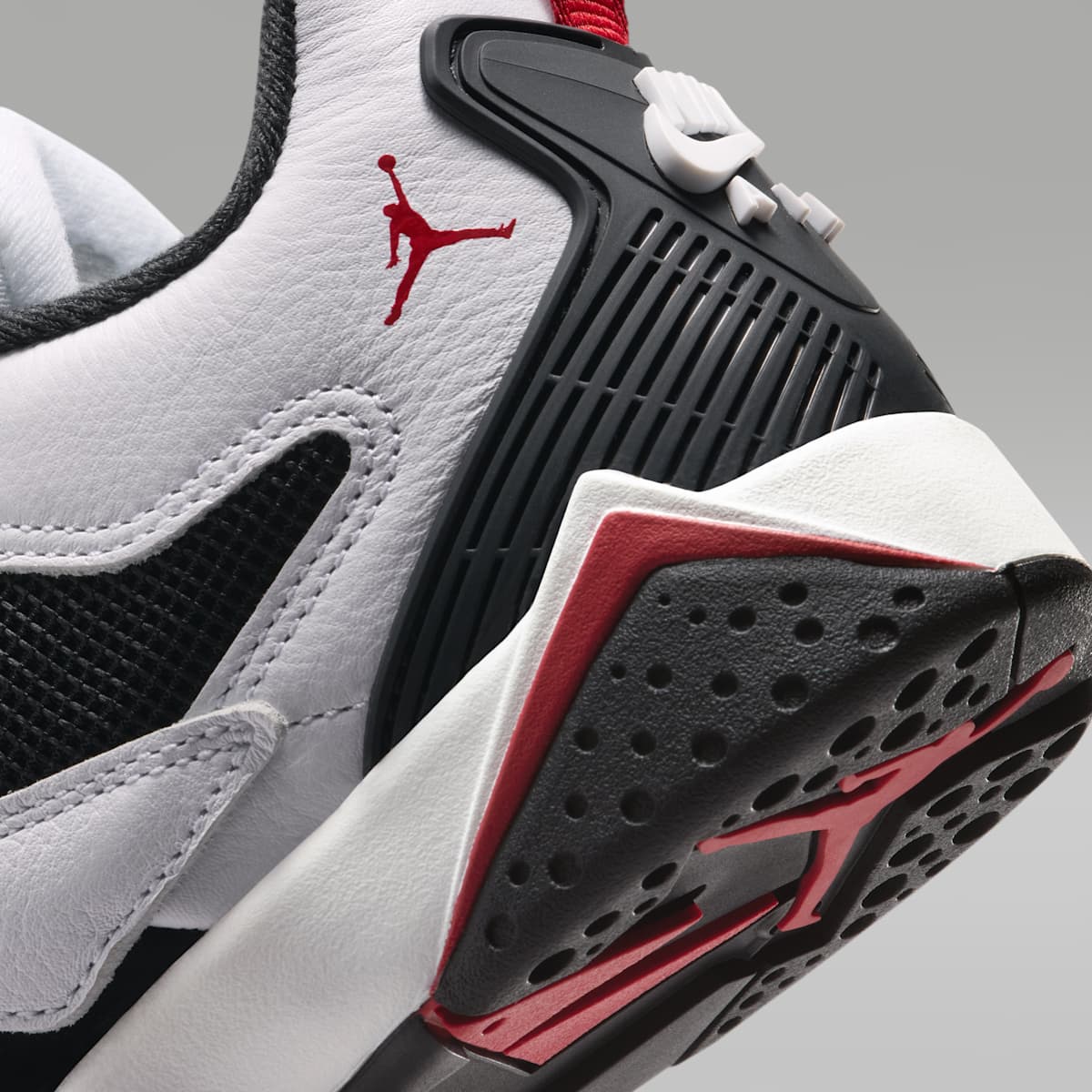 Air Jordan MVP 92 Big Kids' Shoes - White/Black/Gym Red - Image 8