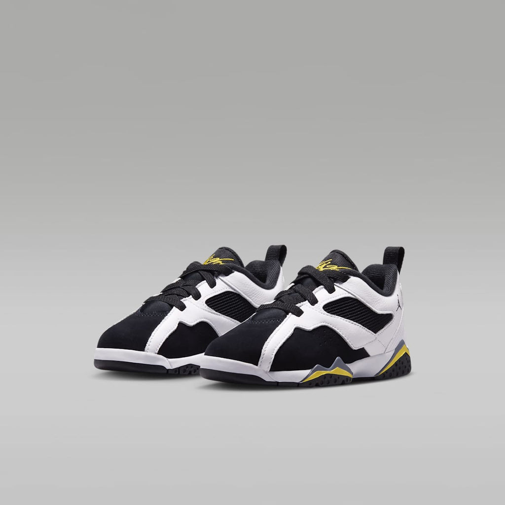 Jordan MVP 92 Little Kids' Shoes - White/Black/Dark Blue Grey/Tour Yellow - Image 5