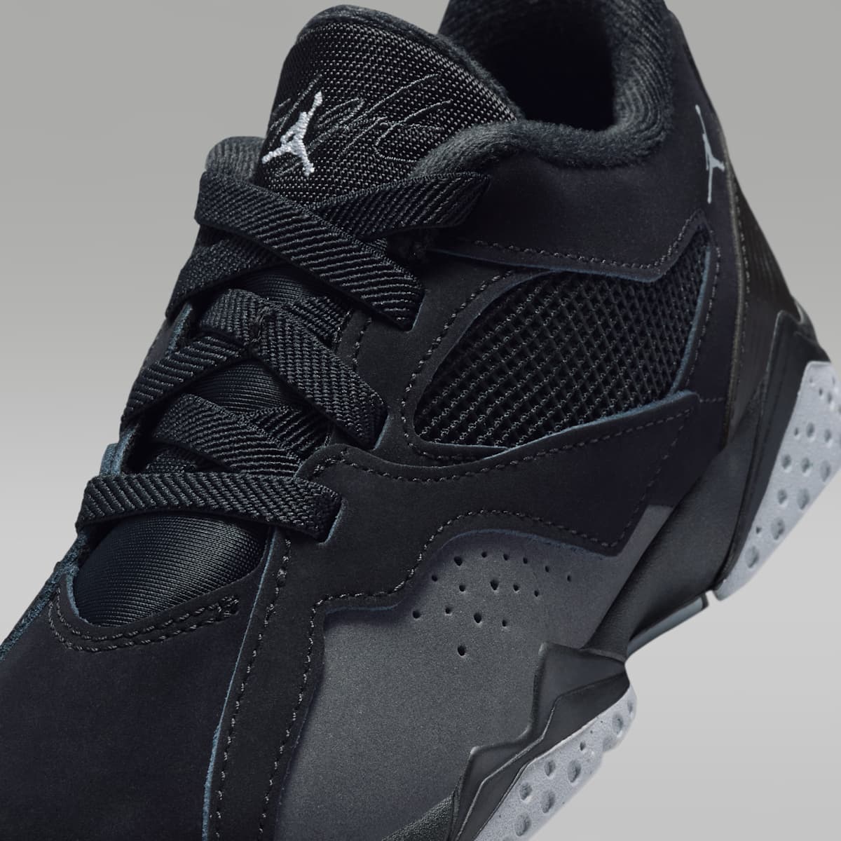 Jordan MVP 92 Little Kids' Shoes - Black/Anthracite/Wolf Grey - Image 7
