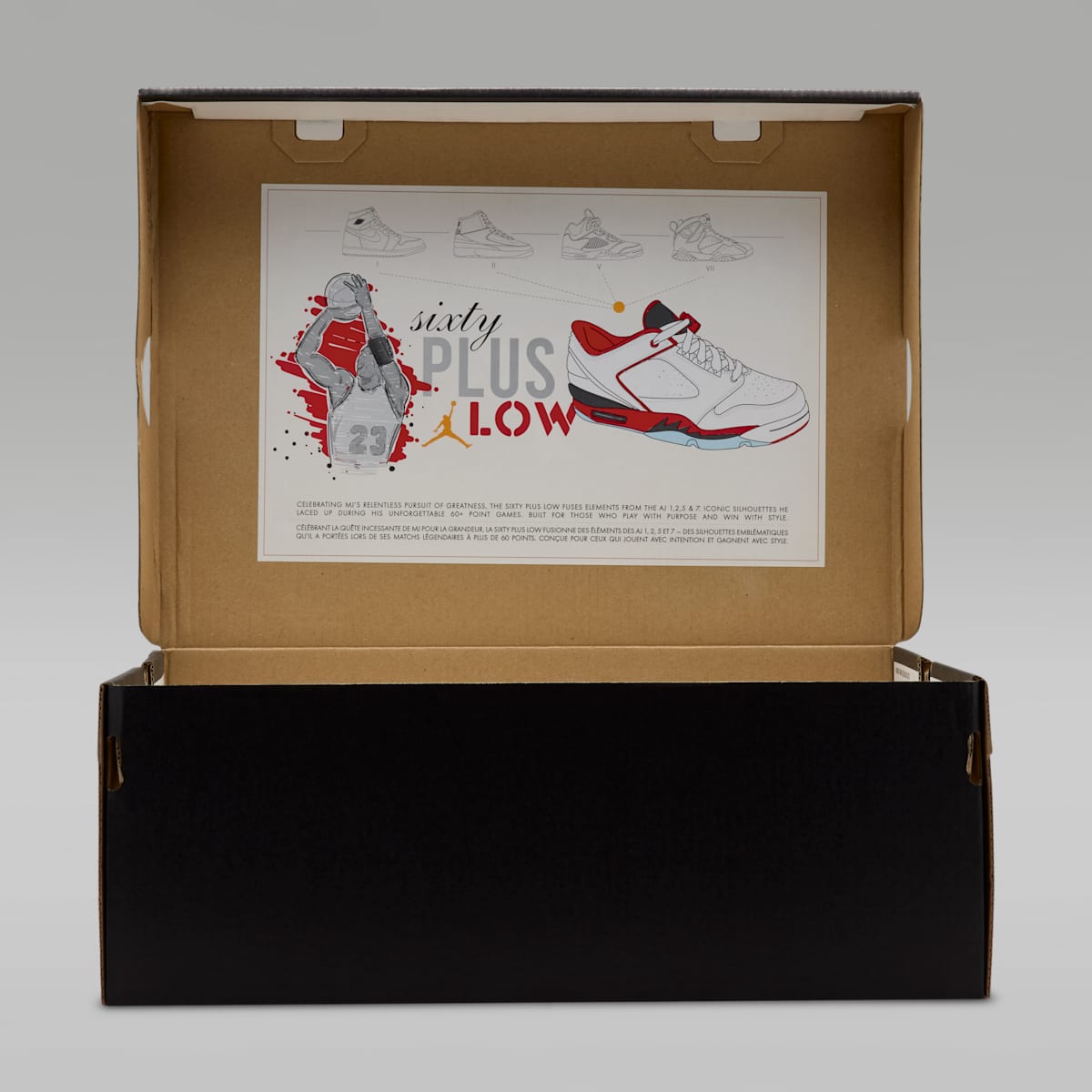 Women's Jordan Sixty Plus Low Men's Shoes - Cool Grey/White/University Red/Dark Grey