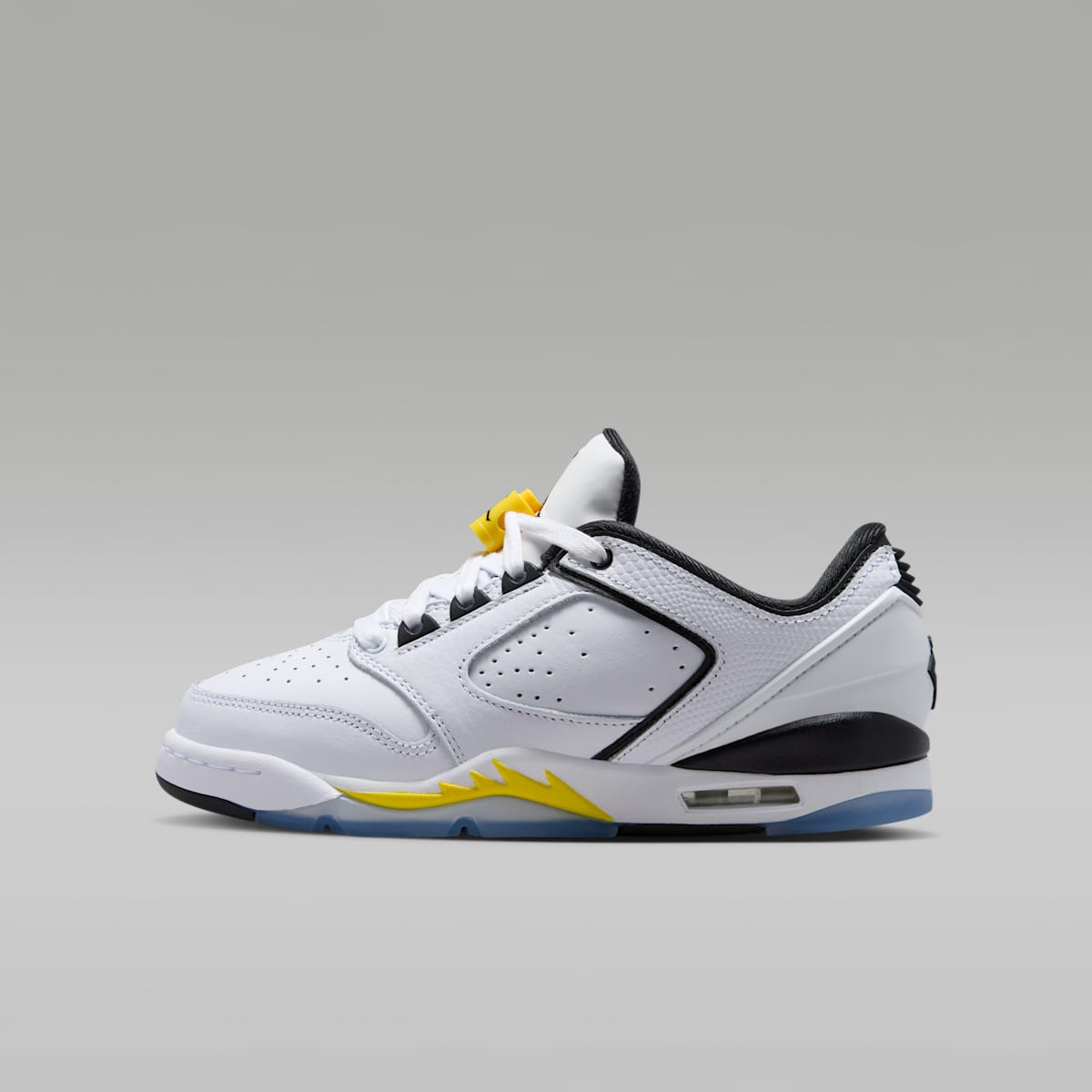 Air Jordan Sixty Plus Low Big Kids' Shoes - White/Tour Yellow/Black - Image 1
