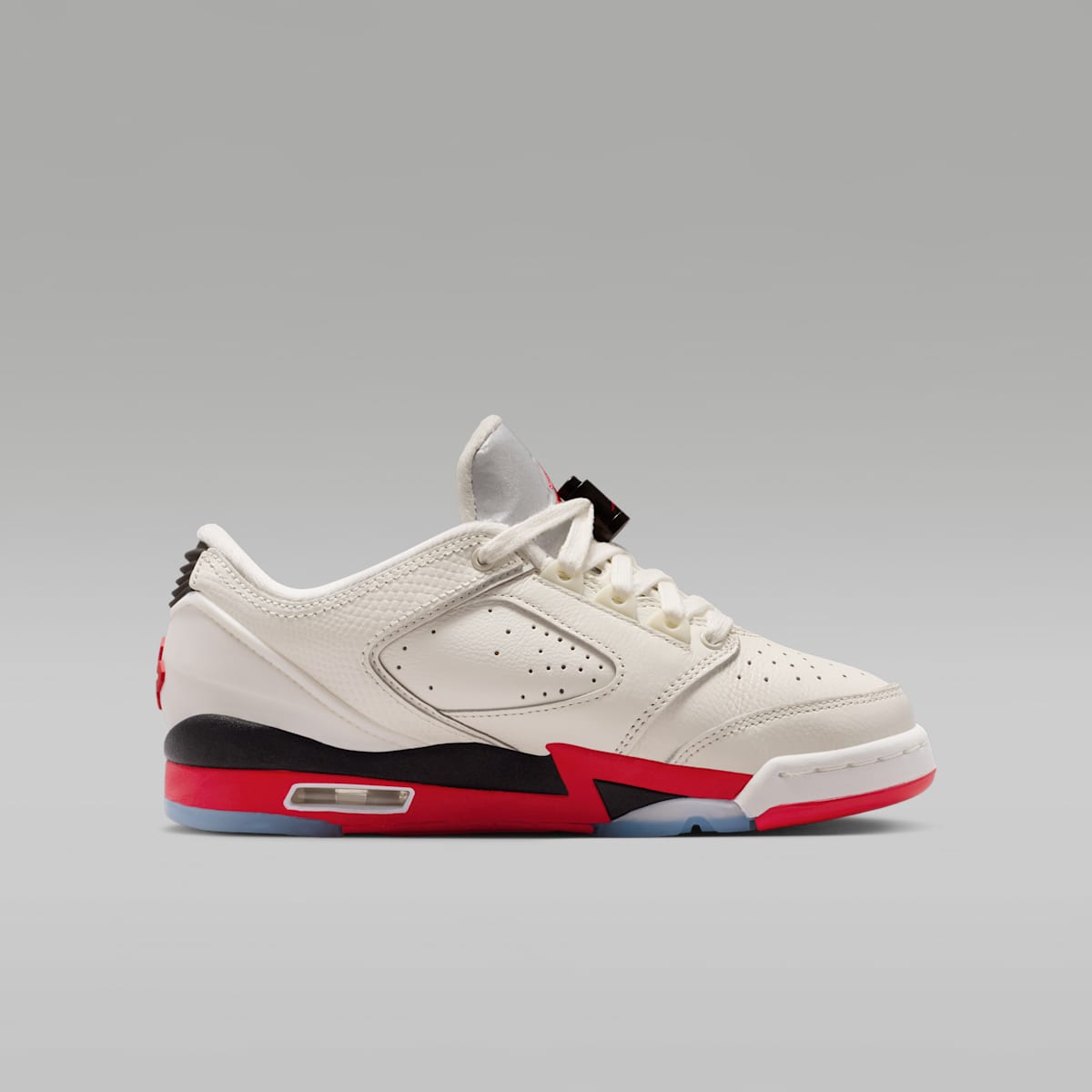 Air Jordan Sixty Plus Low Big Kids' Shoes - Sail/Black/Reflect Silver/Fire Red - Image 3