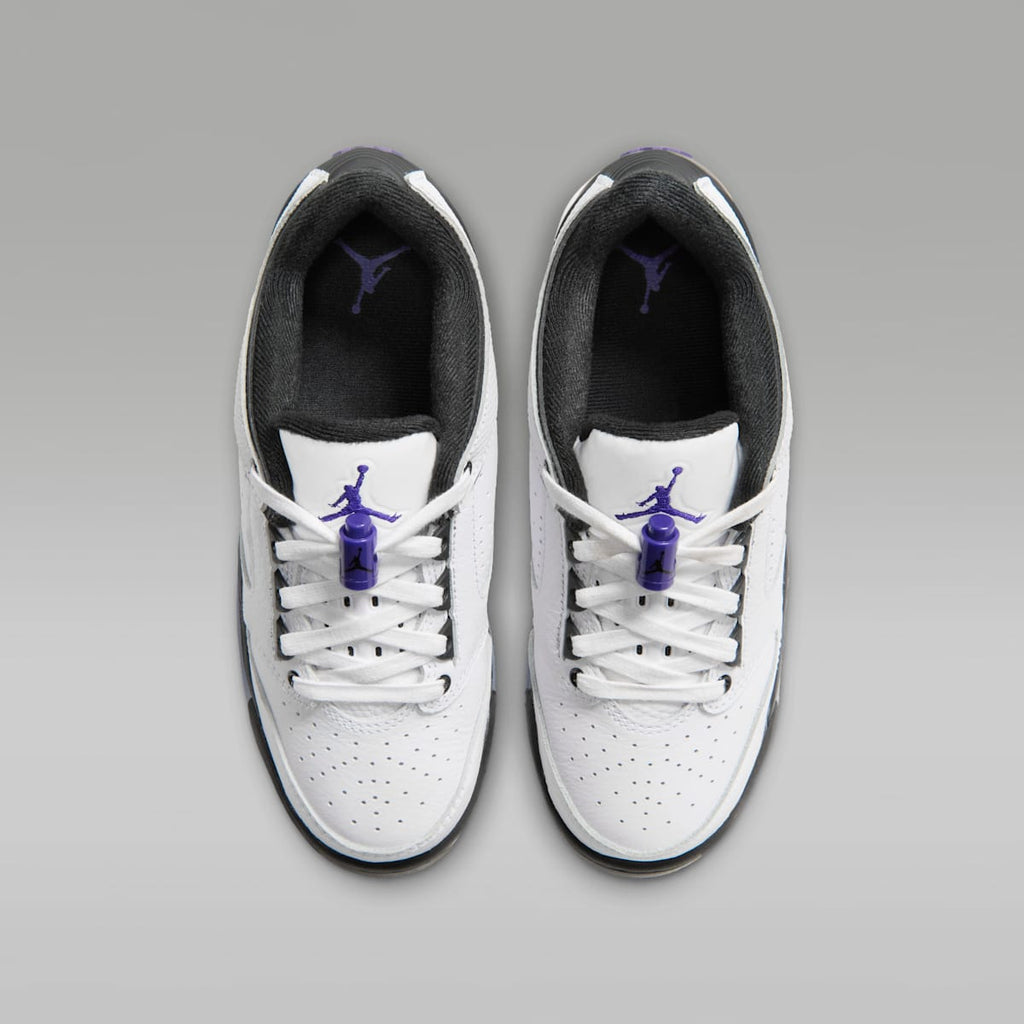 Air Jordan Sixty Plus Low Big Kids' Shoes - White/Black/Dark Concord - Image 4