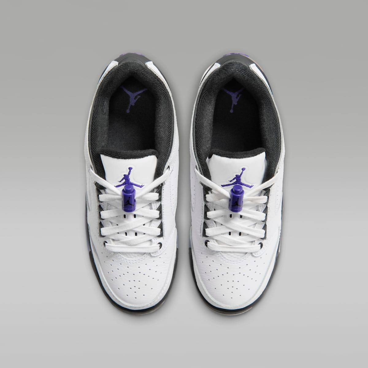 Air Jordan Sixty Plus Low Big Kids' Shoes - White/Black/Dark Concord - Image 4