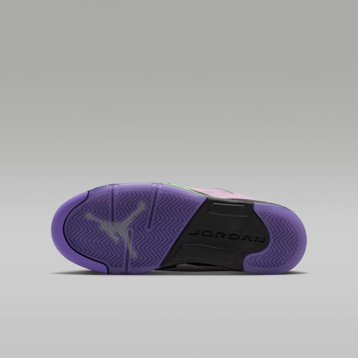 Air Jordan Sixty Plus Low Big Kids' Shoes - Light Bone/Laser Purple/Black/Scream Green - Image 2