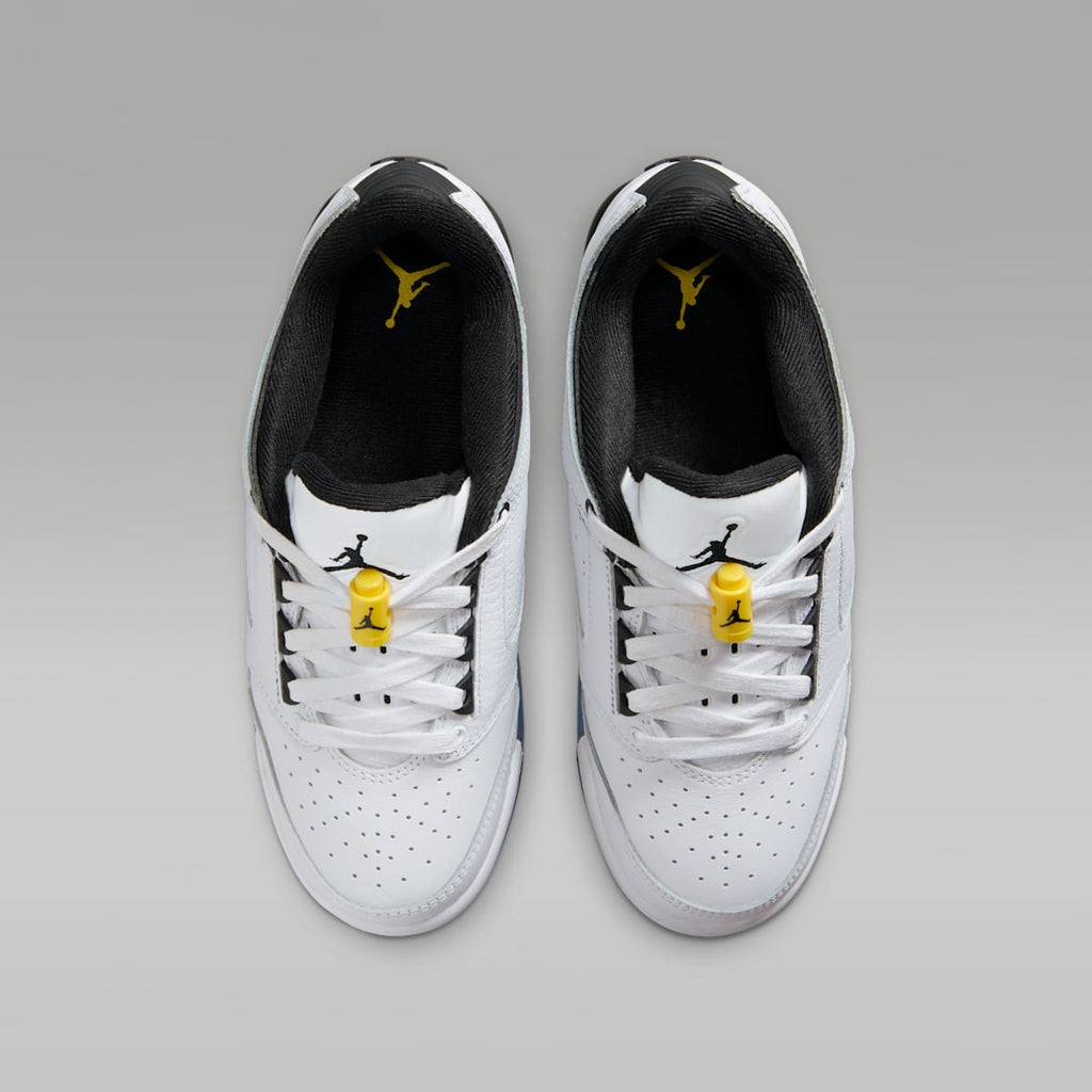 Air Jordan Sixty Plus Low Big Kids' Shoes - White/Tour Yellow/Black