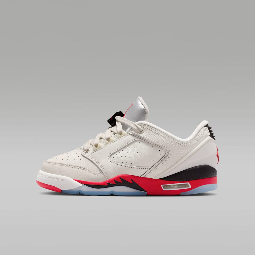 Air Jordan Sixty Plus Low Big Kids' Shoes - Sail/Black/Reflect Silver/Fire Red - Image 1