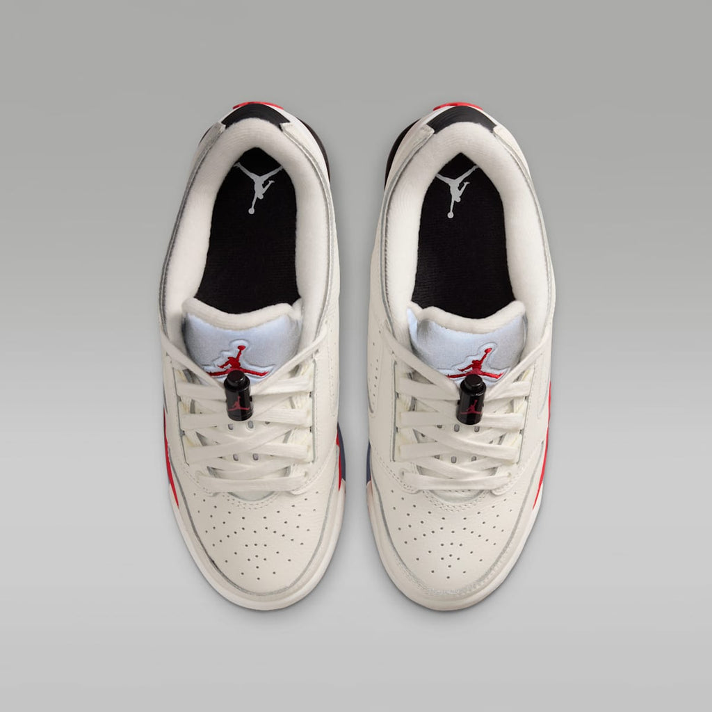 Air Jordan Sixty Plus Low Big Kids' Shoes - Sail/Black/Reflect Silver/Fire Red