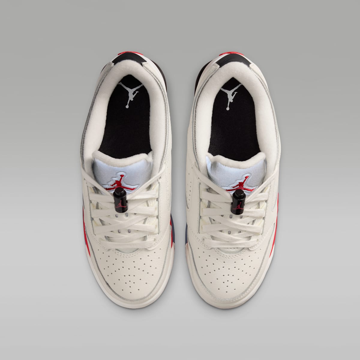 Air Jordan Sixty Plus Low Big Kids' Shoes - Sail/Black/Reflect Silver/Fire Red