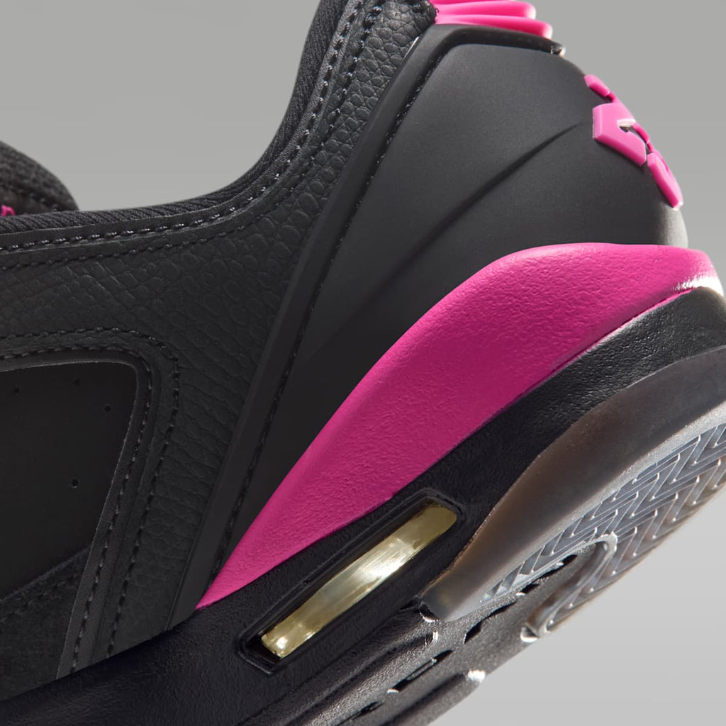 Air Jordan Sixty Plus Low Big Kids' Shoes - Black/Anthracite/Laser Fuchsia - Image 8