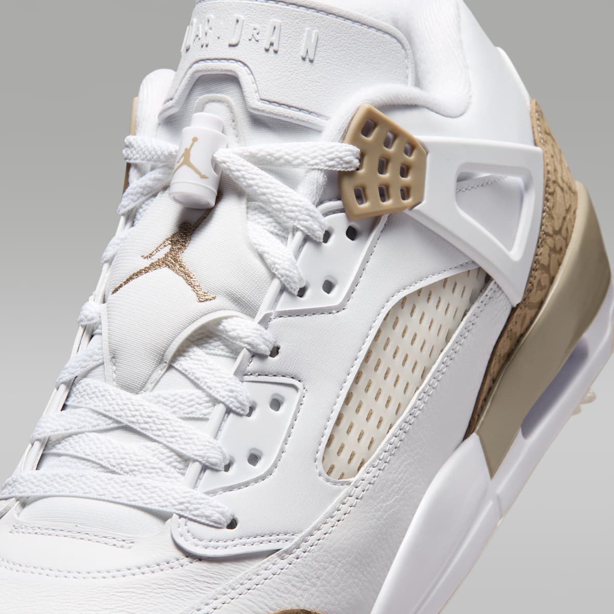 Jordan Spizike G Golf Shoes - White/Sanddrift/Light Khaki - Image 7