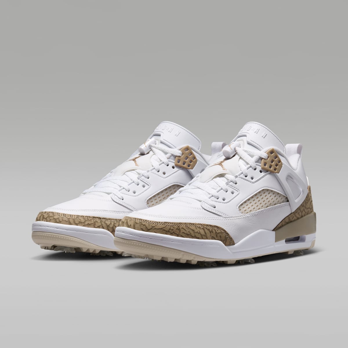 Women's Jordan Spizike G Golf Shoes - White/Sanddrift/Light Khaki