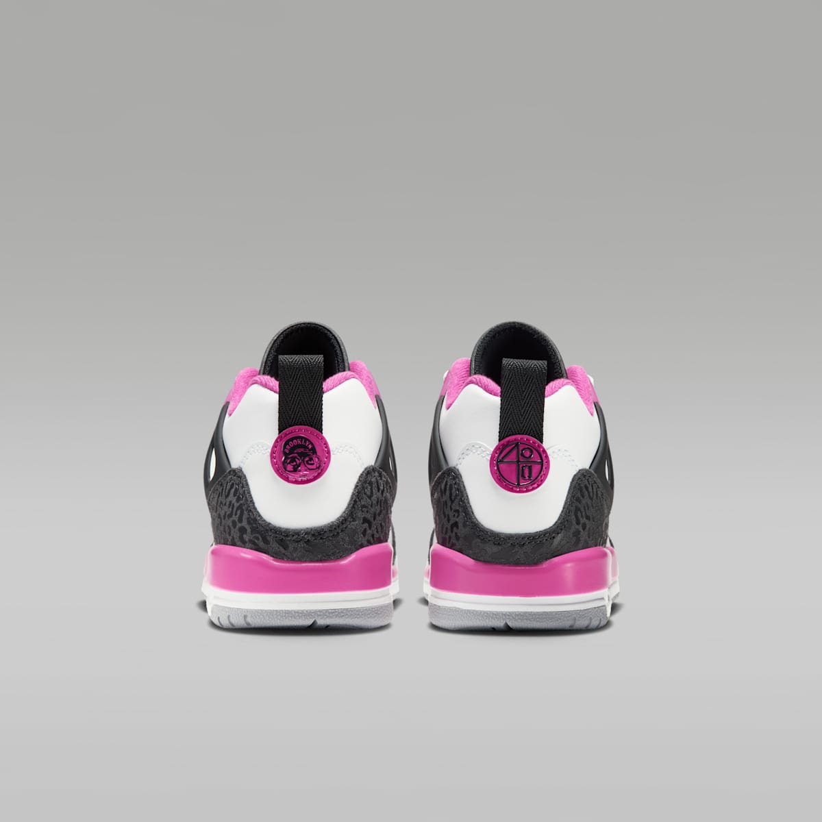 Jordan Spizike Low Big Kids' Shoes - White/Black/Anthracite/Laser Fuchsia