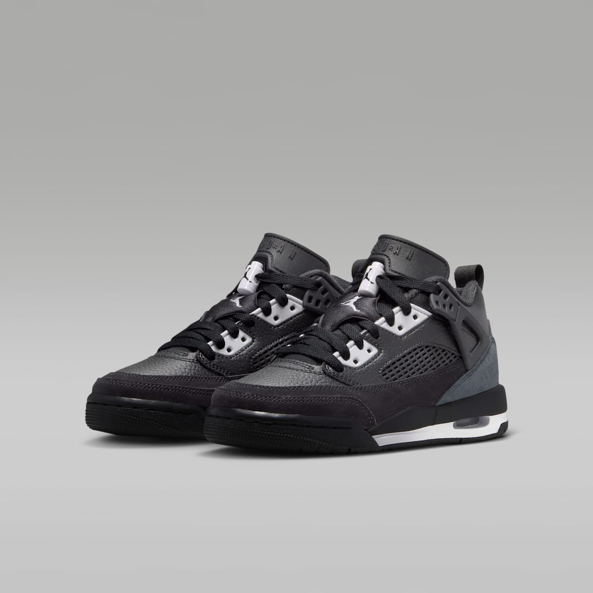 Jordan Spizike Low Big Kids' Shoes - Black/White/Anthracite/White - Image 5