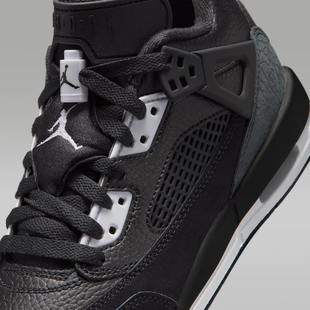 Jordan Spizike Low Big Kids' Shoes - Black/White/Anthracite/White - Image 7