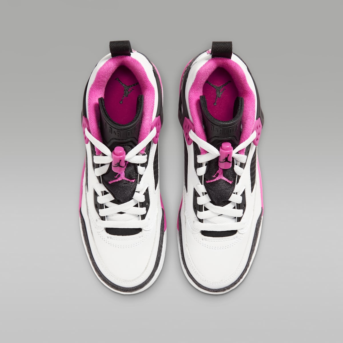 Jordan Spizike Low Big Kids' Shoes - White/Black/Anthracite/Laser Fuchsia
