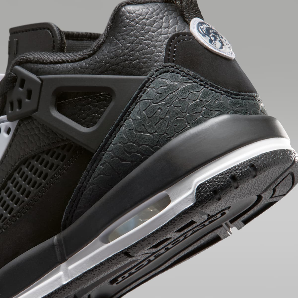 Jordan Spizike Low Big Kids' Shoes - Black/White/Anthracite/White - Image 8