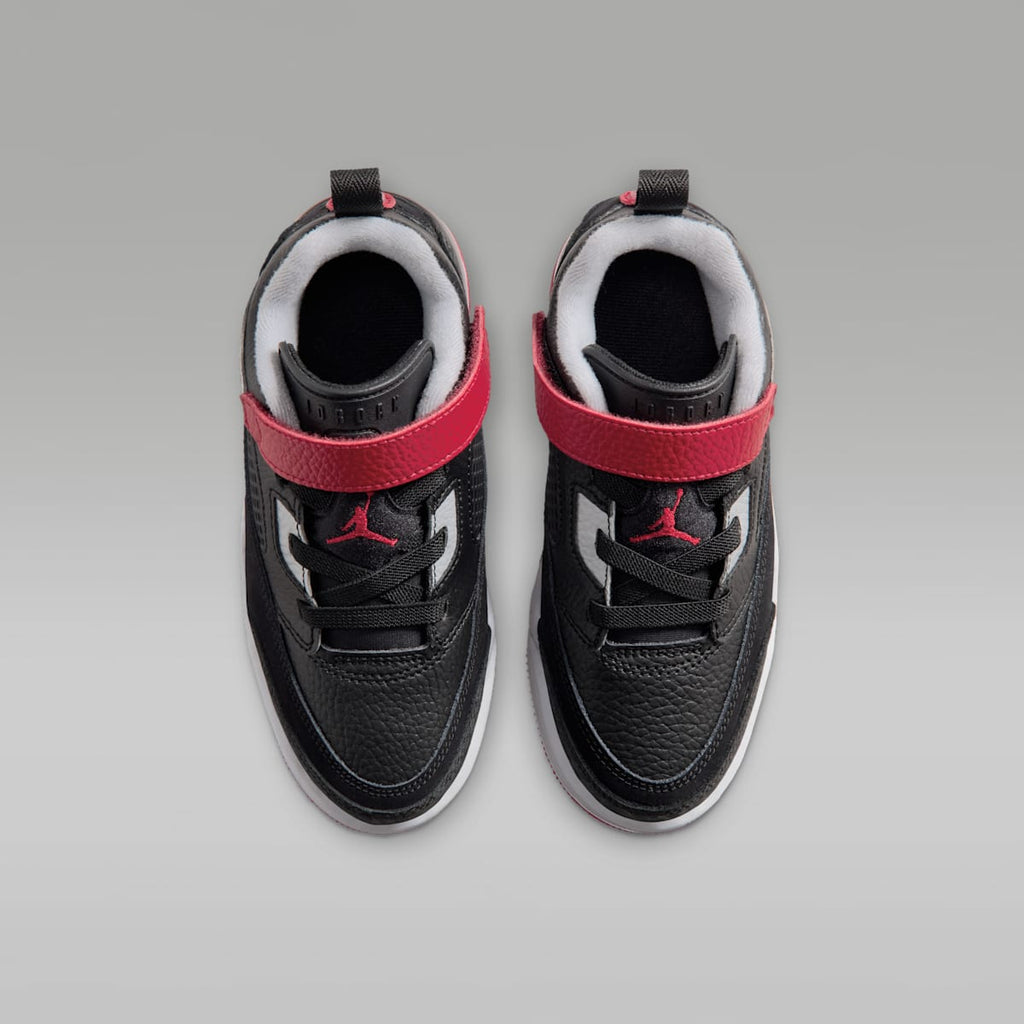 Jordan Spizike Low Little Kids' Shoes - Black/Wolf Grey/White/Gym Red - Image 4