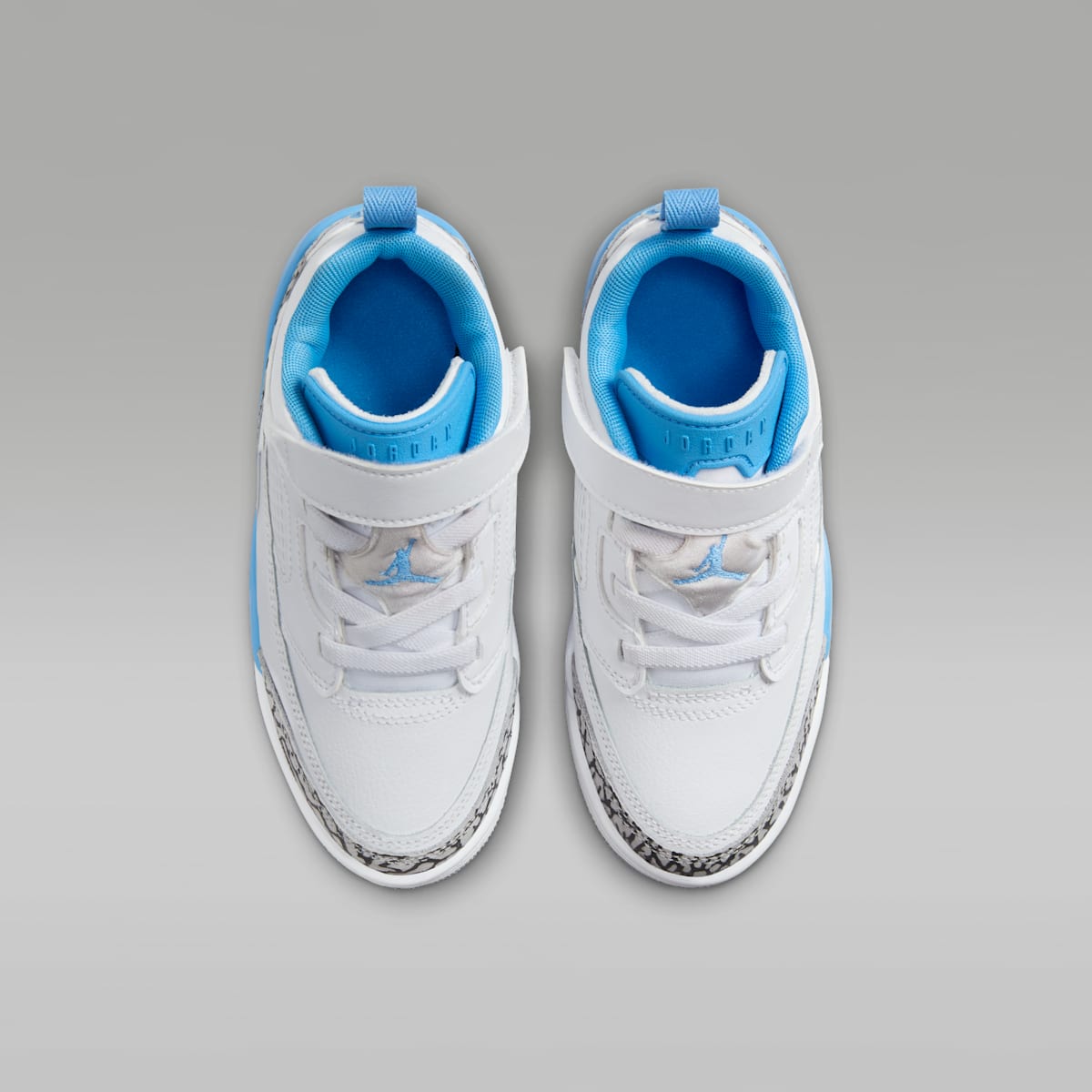 Jordan Spizike Low Little Kids' Shoes - White/Wolf Grey/Anthracite/University Blue - Image 4