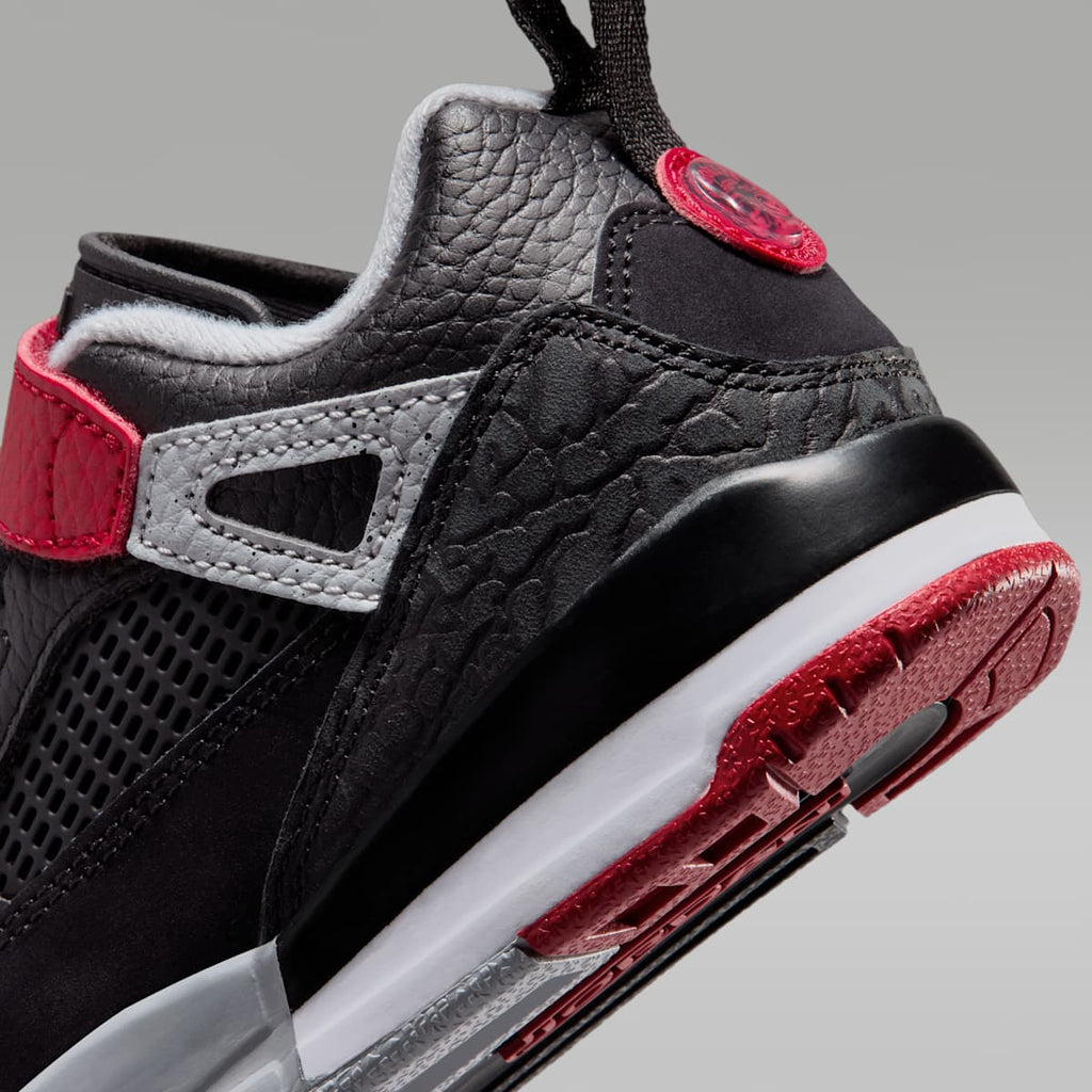 Jordan Spizike Low Little Kids' Shoes - Black/Wolf Grey/White/Gym Red - Image 8