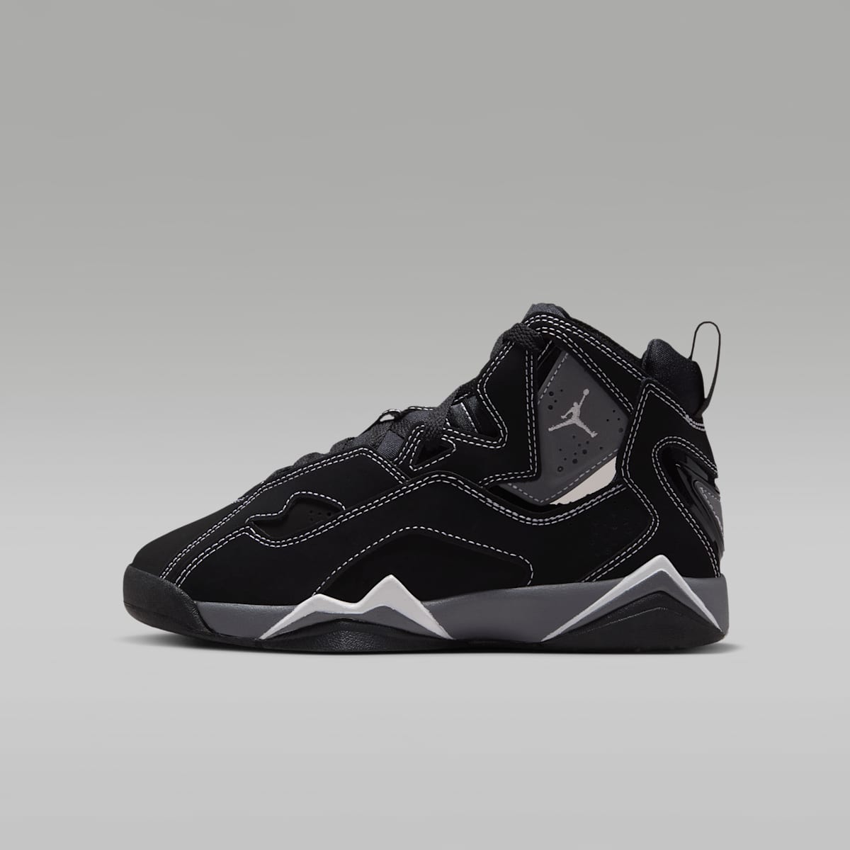 Jordan True Flight Big Kids' Shoes - Black/Light Graphite/Metallic Silver