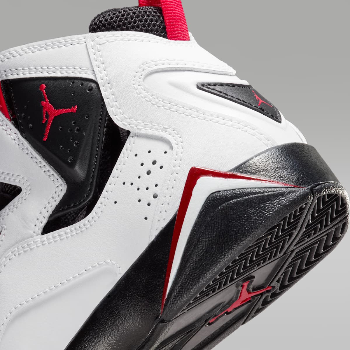 Jordan True Flight Big Kids' Shoes - White/Varsity Red/Black