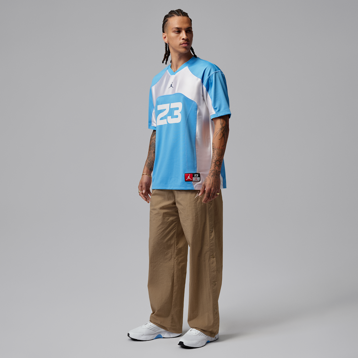 Women's Jordan Trunner Flow Men's Shoes - White/University Blue/Metallic Silver/Black