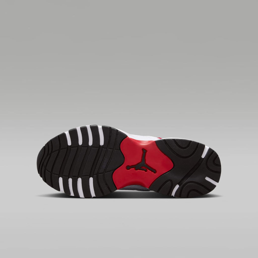 Jordan Trunner Flow Big Kids' Shoes - White/Gym Red/Metallic Silver/Black - Image 2