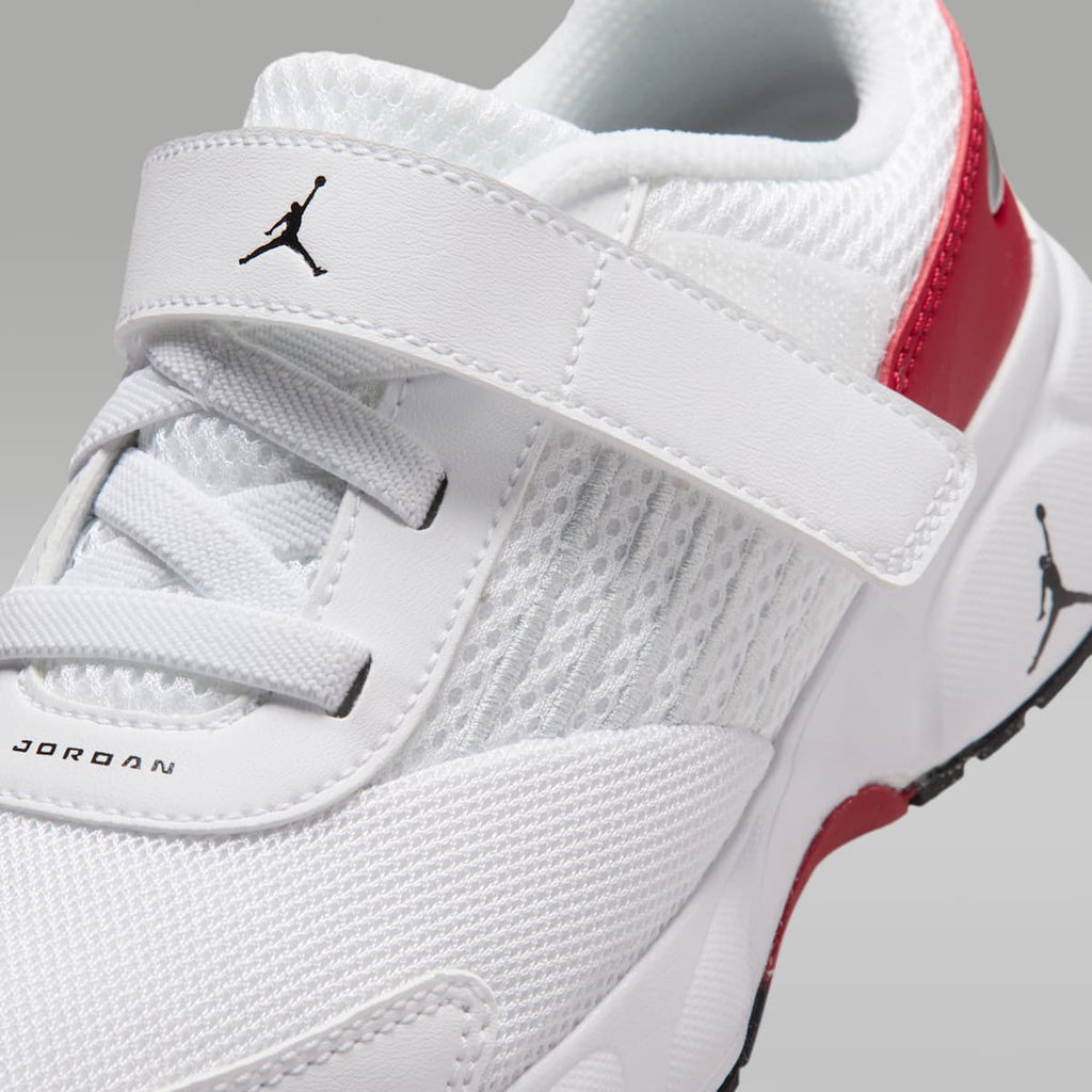 Jordan Trunner Flow Little Kids' Shoes - White/Gym Red/Metallic Silver/Black - Image 7