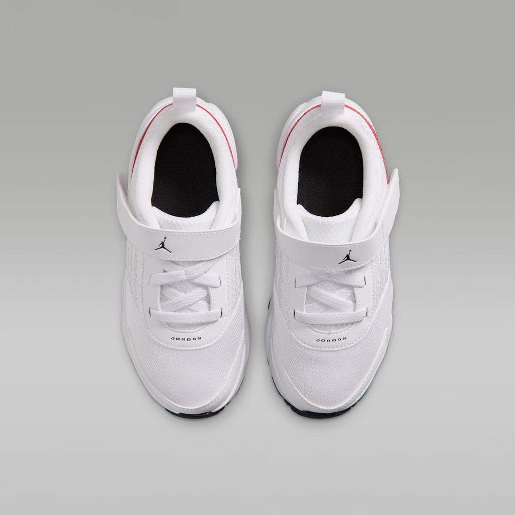 Jordan Trunner Flow Little Kids' Shoes - White/Gym Red/Metallic Silver/Black - Image 4