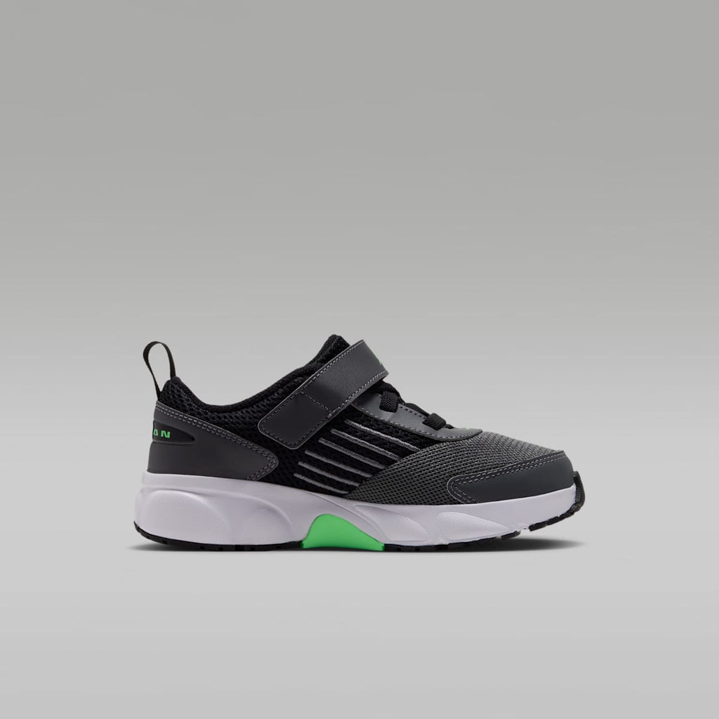 Jordan Trunner Flow Little Kids' Shoes - Dark Grey/Black/White/Scream Green - Image 3