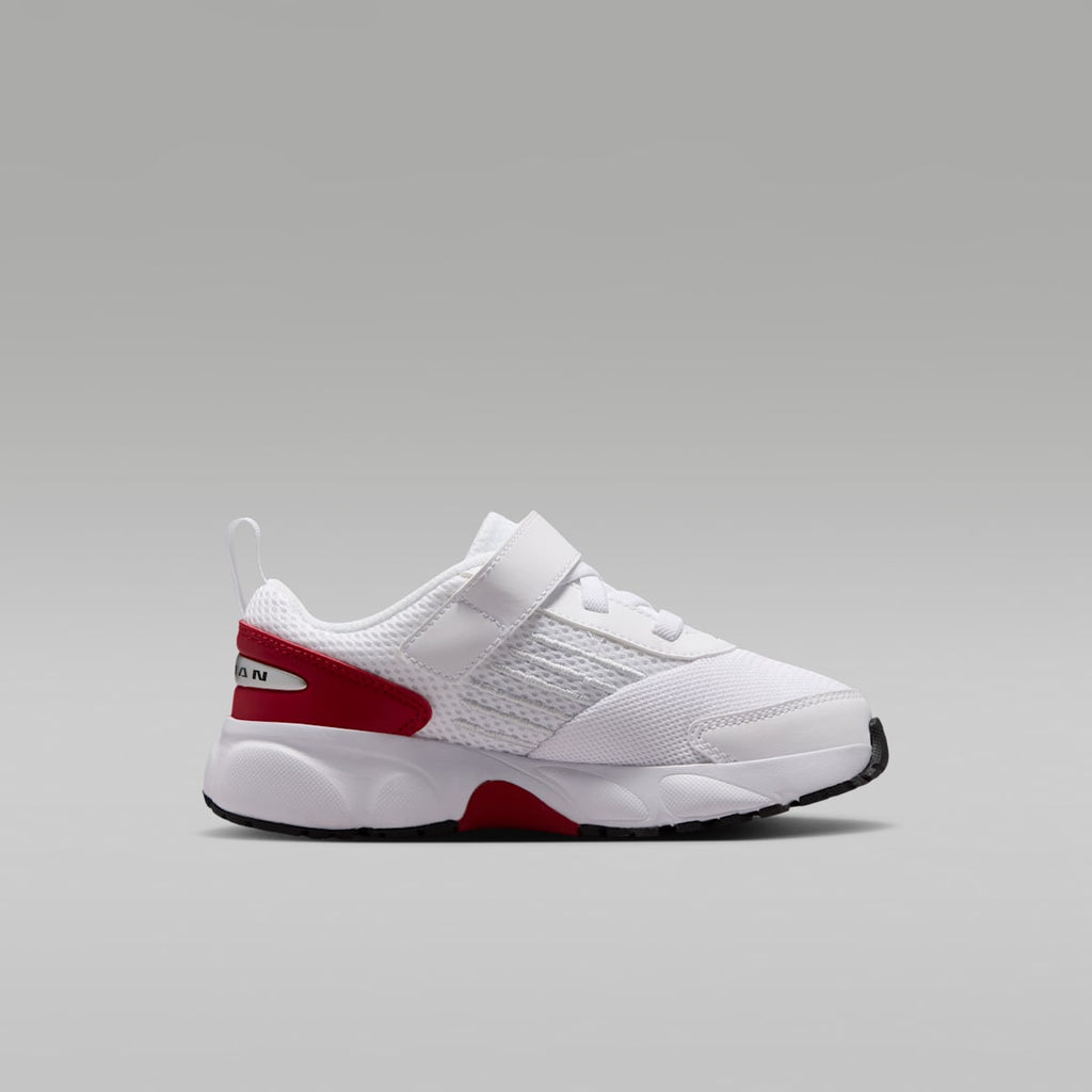Jordan Trunner Flow Little Kids' Shoes - White/Gym Red/Metallic Silver/Black - Image 3