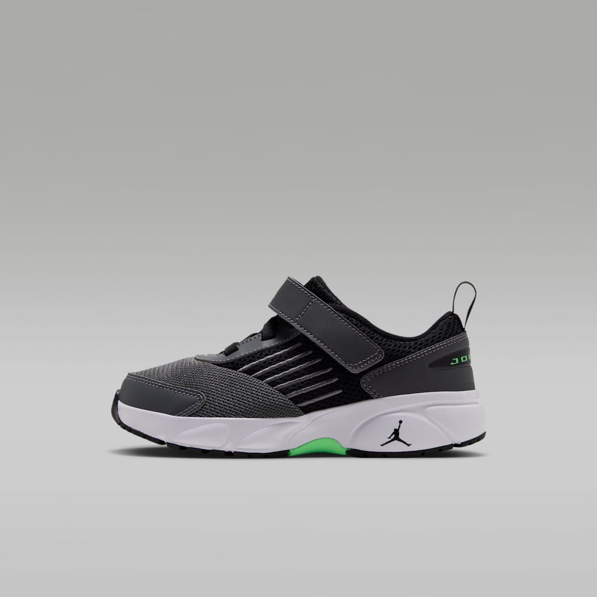 Jordan Trunner Flow Little Kids' Shoes - Dark Grey/Black/White/Scream Green - Image 1