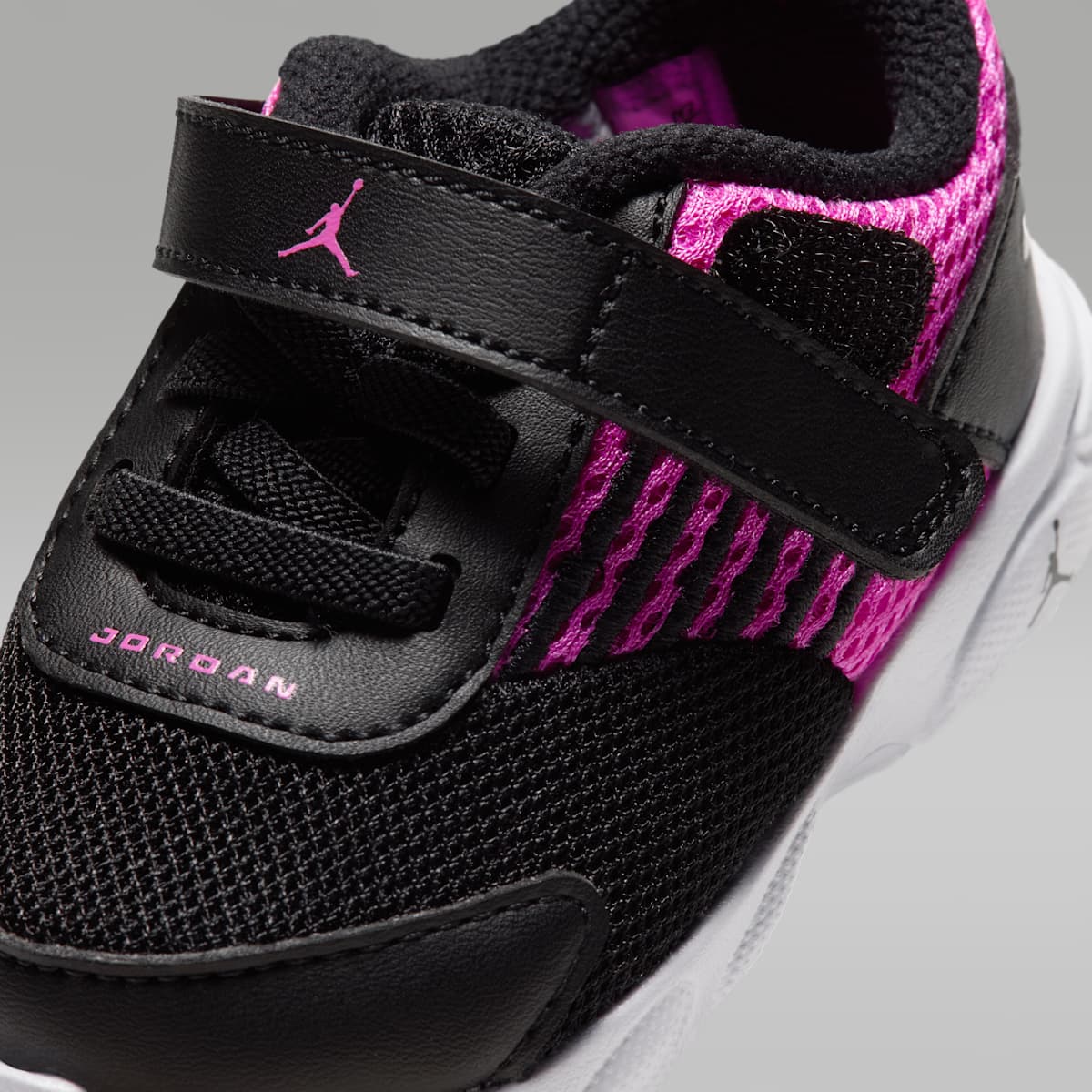 Jordan Trunner Flow Baby/Toddler Shoes - Black/White/Laser Fuchsia - Image 7