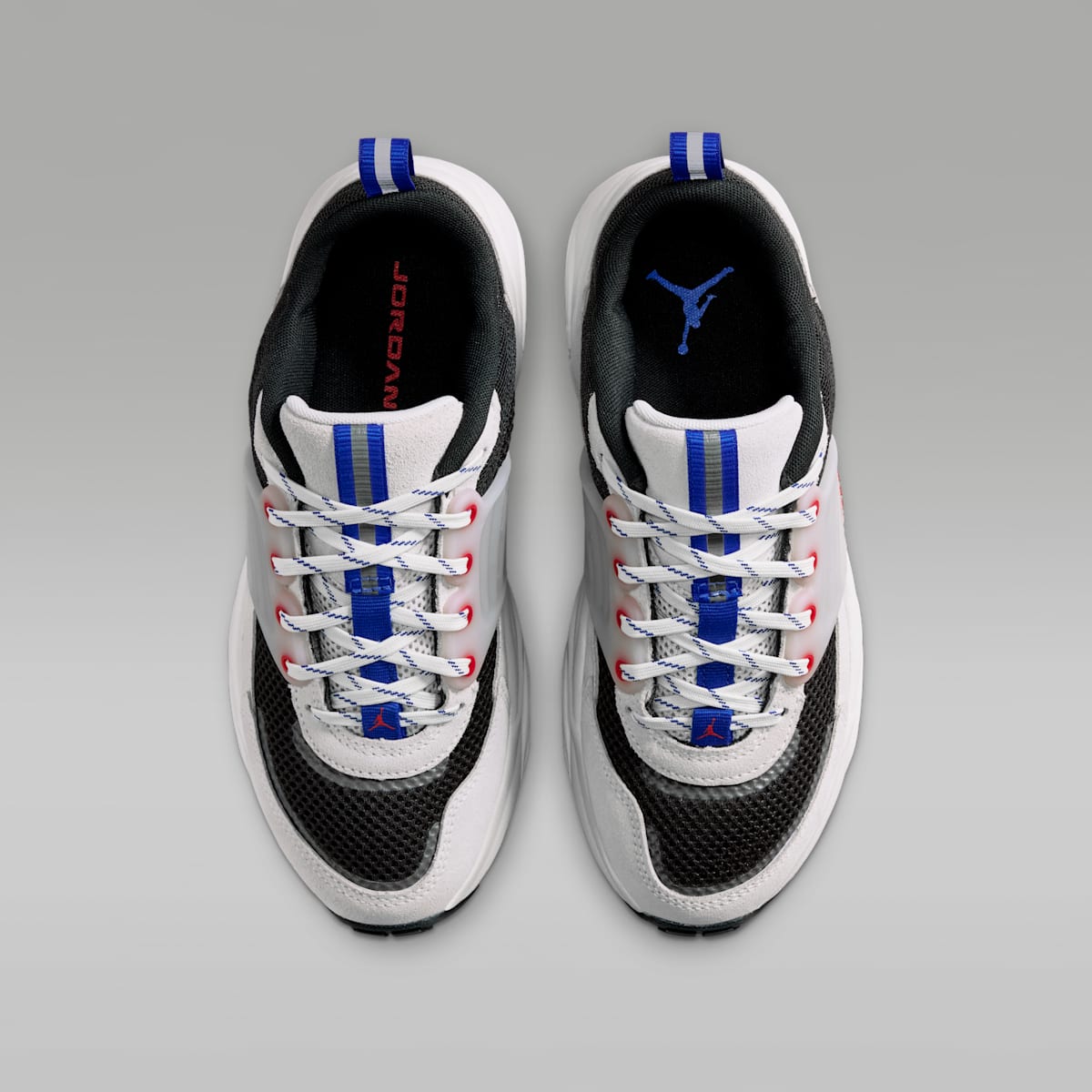Jordan Trunner O/S Big Kids' Shoes - Phantom/Off Noir/Game Royal/University Red - Image 4