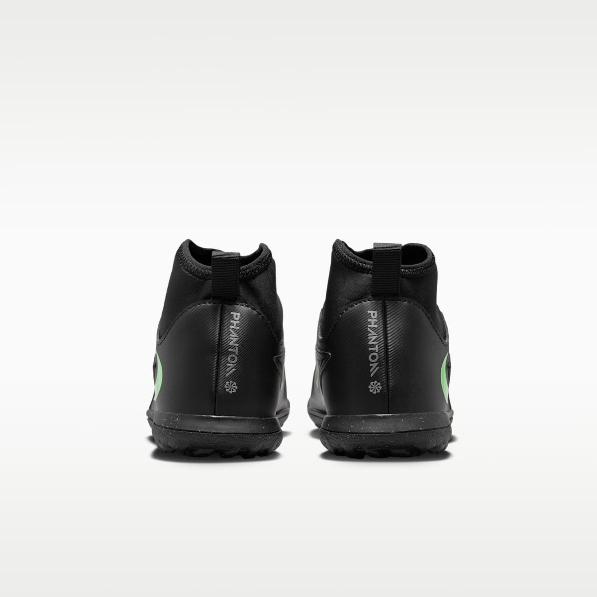 Nike Jr. Phantom 6 High Club Big Kids' Turf Soccer Shoes - Black/Black/Illusion Green