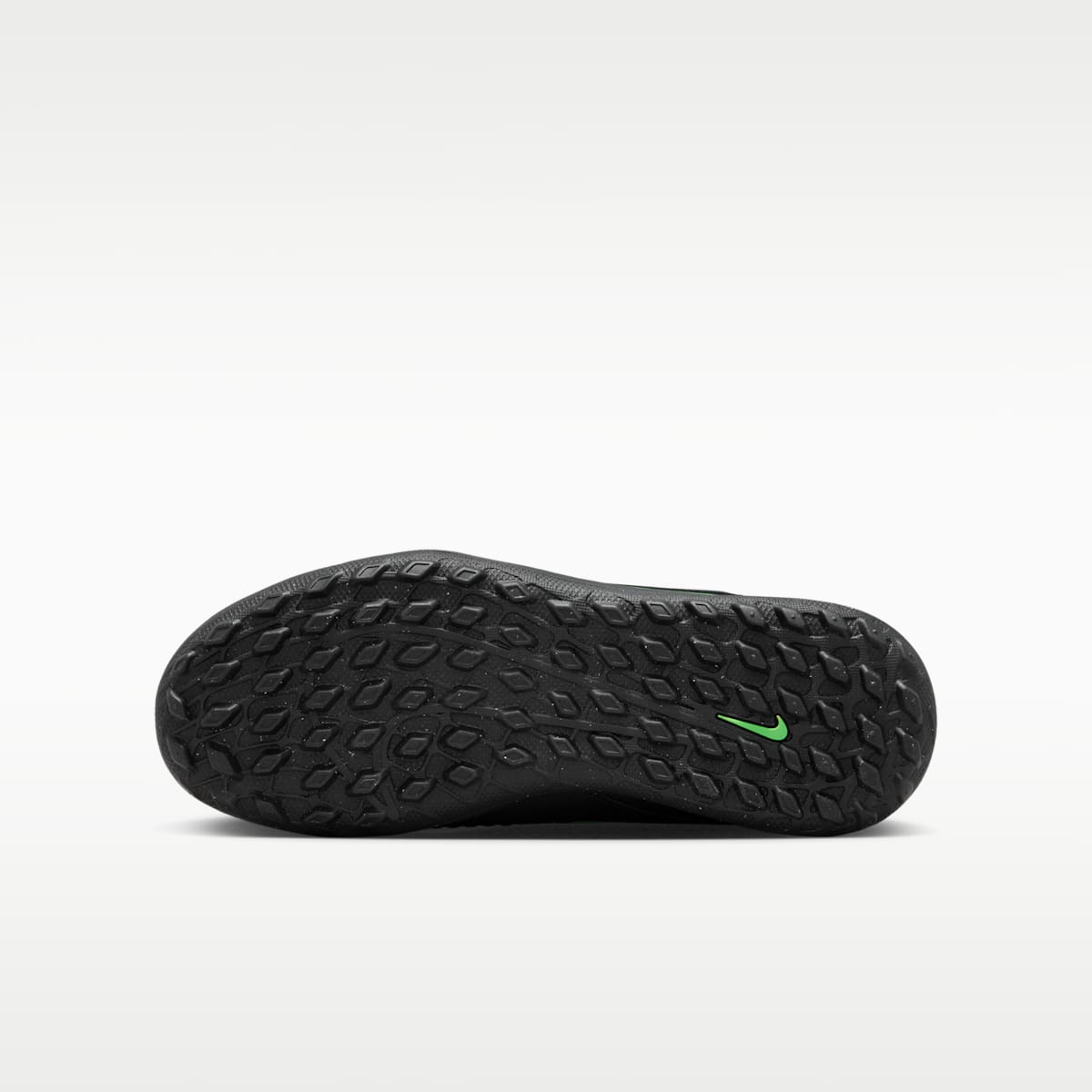 Nike Jr. Phantom 6 High Club Big Kids' Turf Soccer Shoes - Black/Black/Illusion Green