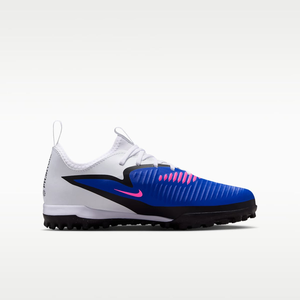 Nike Jr. Phantom 6 Low Academy Big Kids' Turf Soccer Shoes - Racer Blue/White/Pink Blast