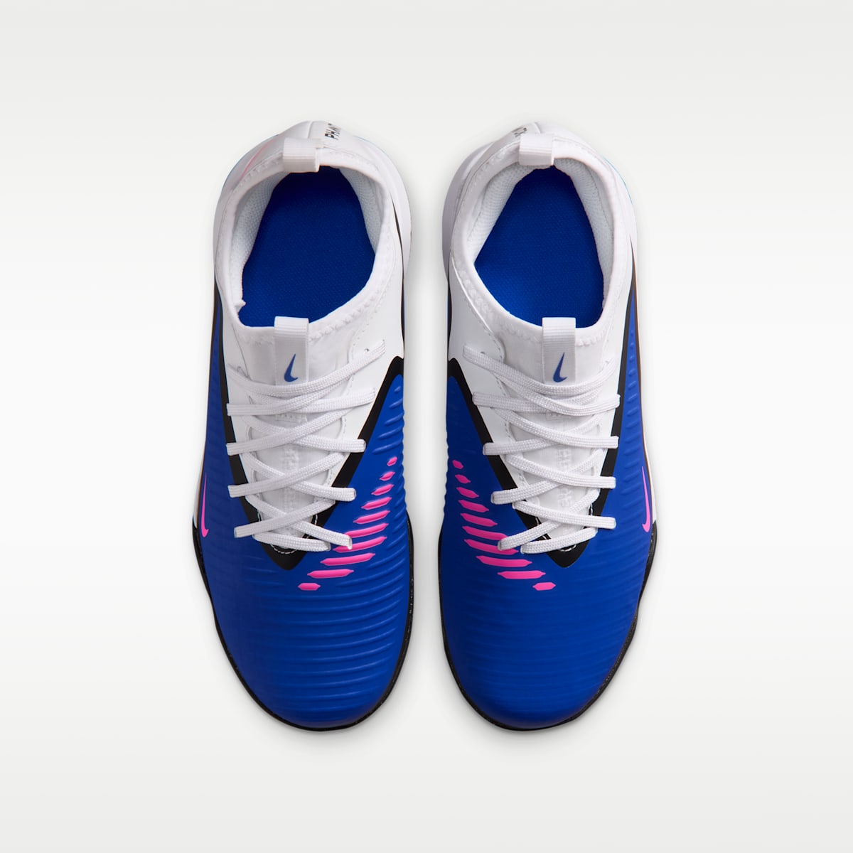 Nike Jr. Phantom 6 Low Academy Big Kids' Turf Soccer Shoes - Racer Blue/White/Pink Blast