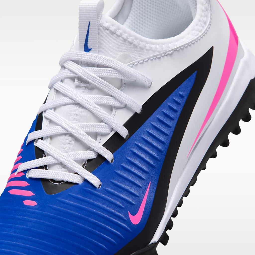 Nike Jr. Phantom 6 Low Academy Big Kids' Turf Soccer Shoes - Racer Blue/White/Pink Blast