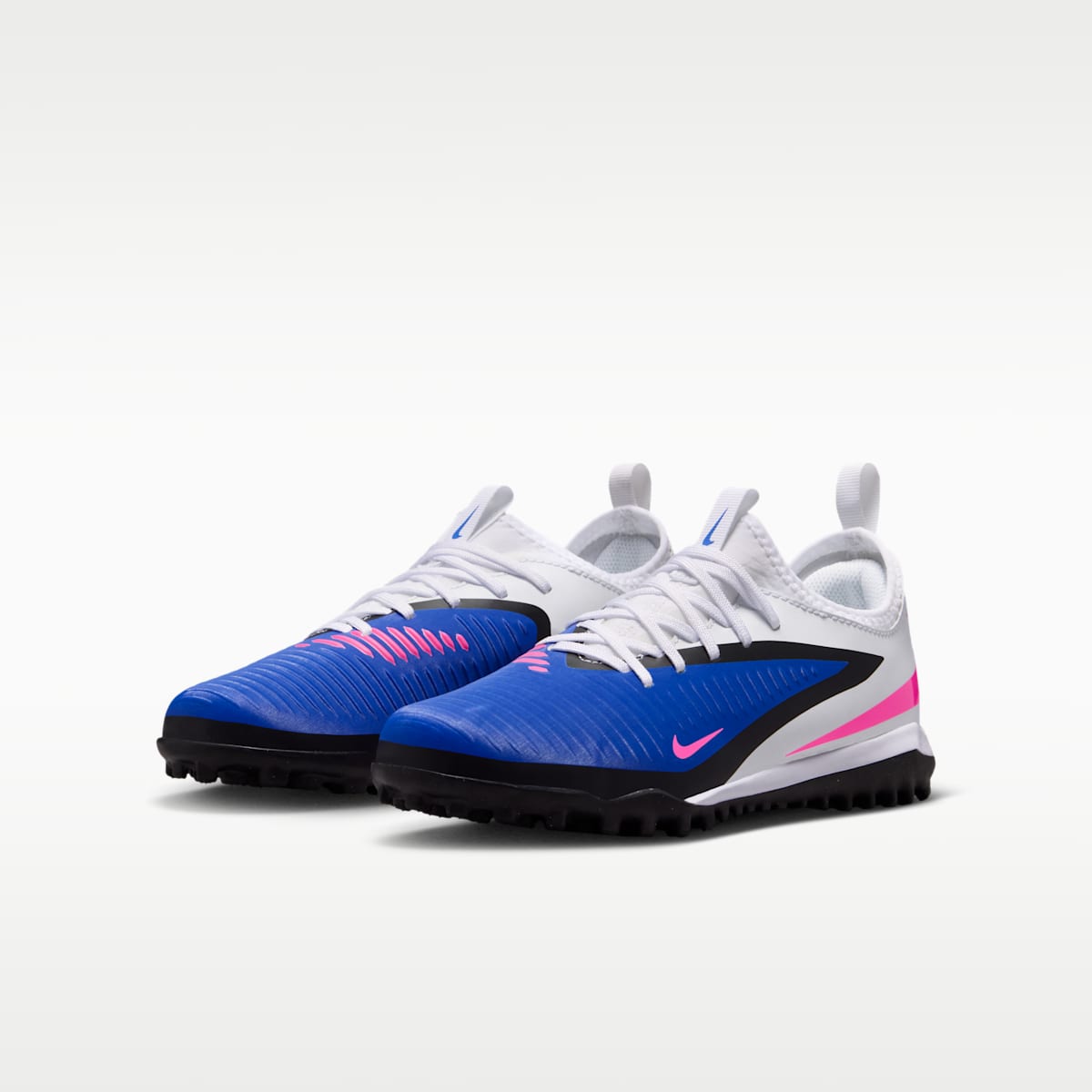 Nike Jr. Phantom 6 Low Academy Big Kids' Turf Soccer Shoes - Racer Blue/White/Pink Blast