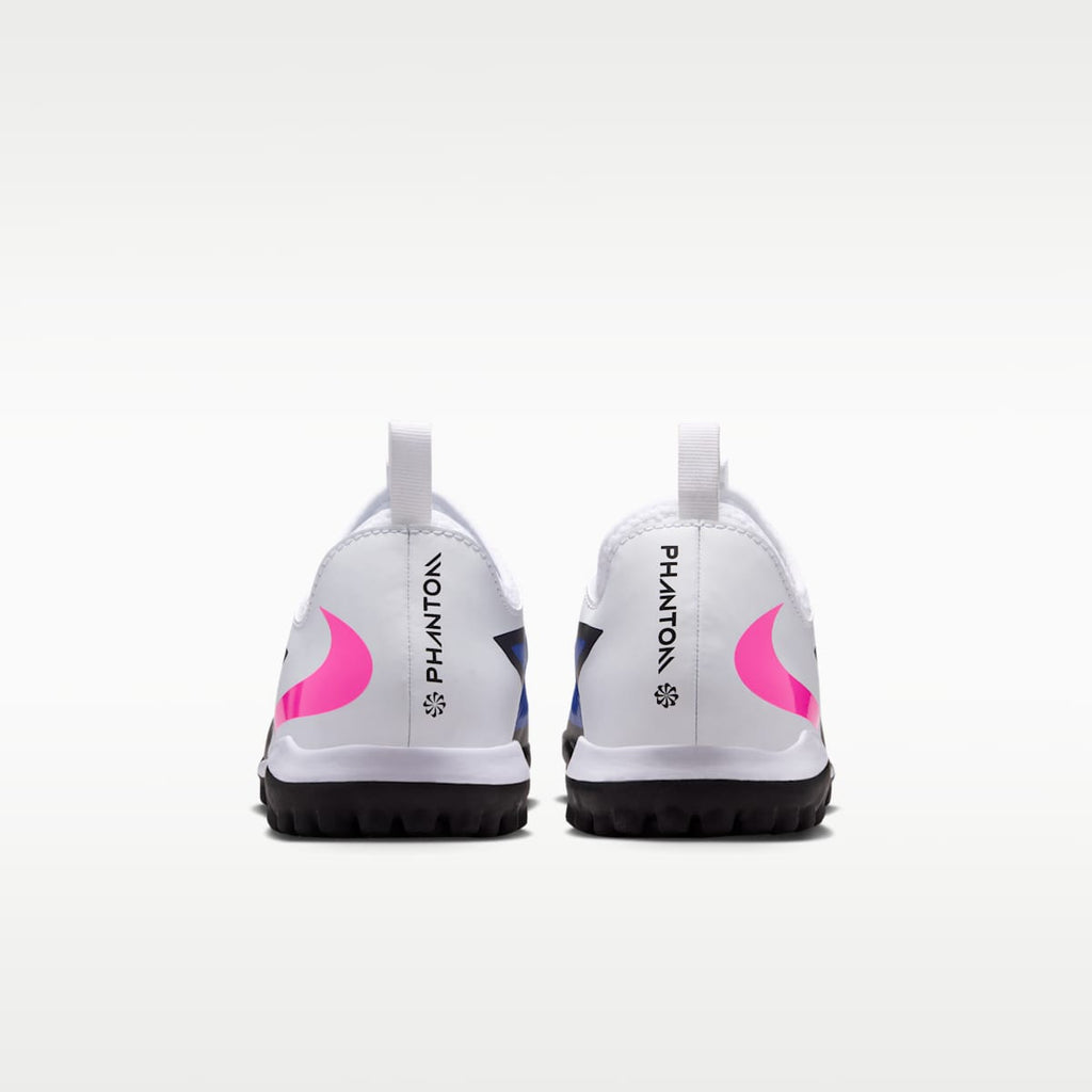 Nike Jr. Phantom 6 Low Academy Big Kids' Turf Soccer Shoes - Racer Blue/White/Pink Blast