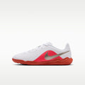 Kids' Nike Jr. Tiempo Maestro Club Indoor/Court Low-Top Soccer Shoes - White/Bright Crimson/Blur