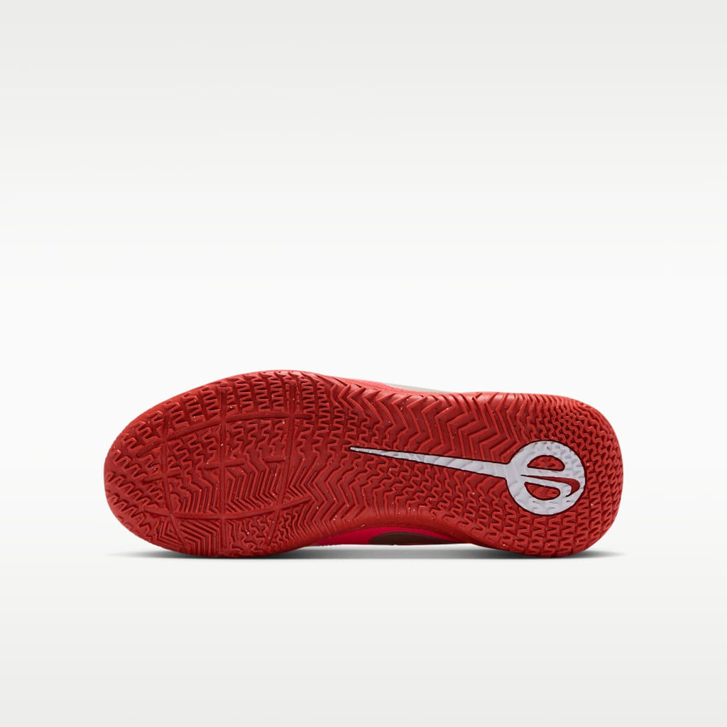 Kids' Nike Jr. Tiempo Maestro Club Indoor/Court Low-Top Soccer Shoes - White/Bright Crimson/Blur